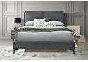 4ft6 Double Grey Faux Leather Pillow Back Padded Bed Frame 2